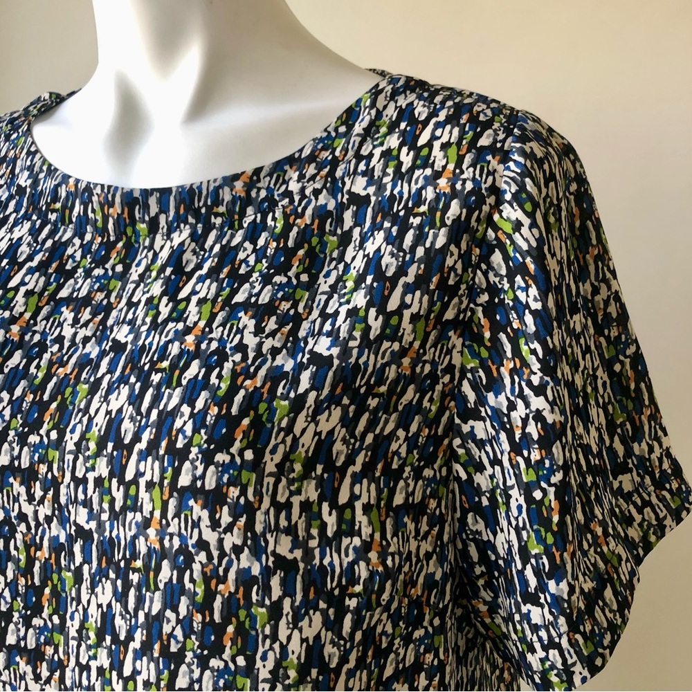 🌼 Harlowe & Graham Short Sleeve Print Blouse, L